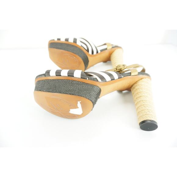 Sam Edelman Mabel Striped Ankle Strap Platform Espadrille Sandals Size 9.5 $140 - Picture 8 of 12